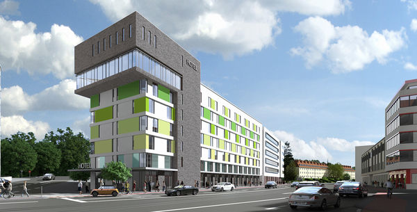 Trigon, Perspektive Hotel - Foto: INFRA ARCHITEKTEN